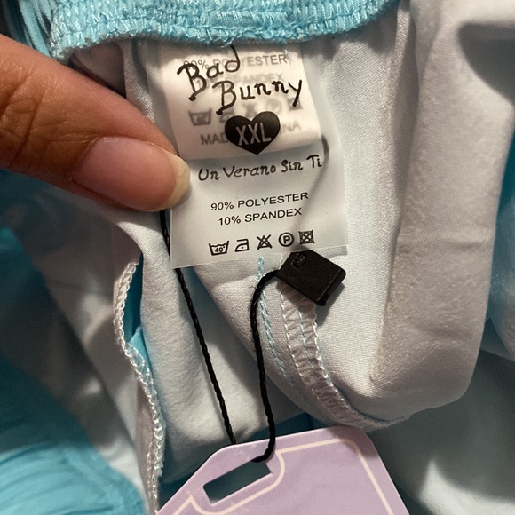 Bad Bunny Official Merch Un Verano Sin Ti Teal Shorts XXL - Picture 6 of 9